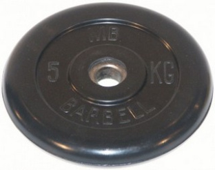 Диск обрезиненый черный MB Barbell MB31-5